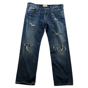 Current Elliott Womans 1957 The Boyfriend Jeans Size 28 Destroyed Straight